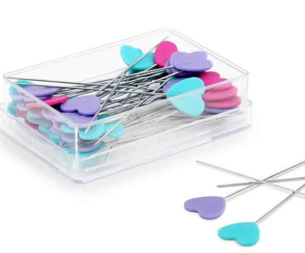 Flat Head Heart Pins