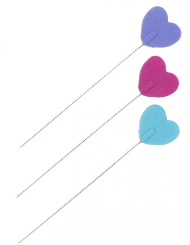 Flat Head Heart Pins
