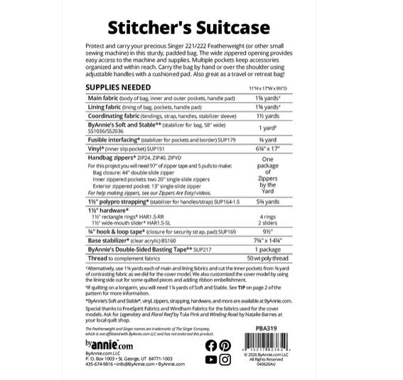Stitcher's Suitcase Pattern